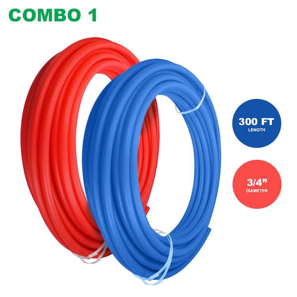 3/4" x 300 ft RED PEX TUBING FOR WATER SUPPLY WITH 25 YEARS WARRANTY 