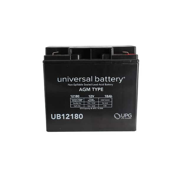 Upg 12 Volt 18 Ah F2 Terminal Sealed Lead Acid Sla Agm Rechargeable Battery Ub12180 The Home