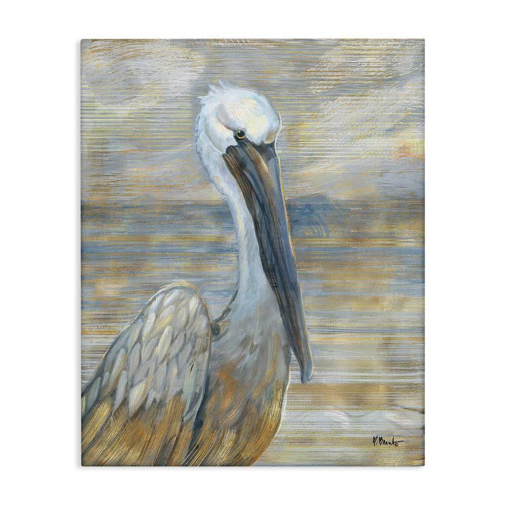 Coastal Pelican Bird Abstract Portrait by Paul Brent Unframed Graphic Art Print Animal 36 in. x 48 in. price history on PriceWatchPro