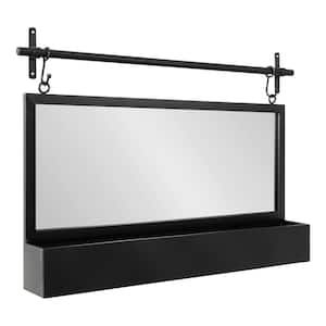 Gammons 25.50 in. H x 36.00 in. W Rectangle Metal Framed Black Mirror