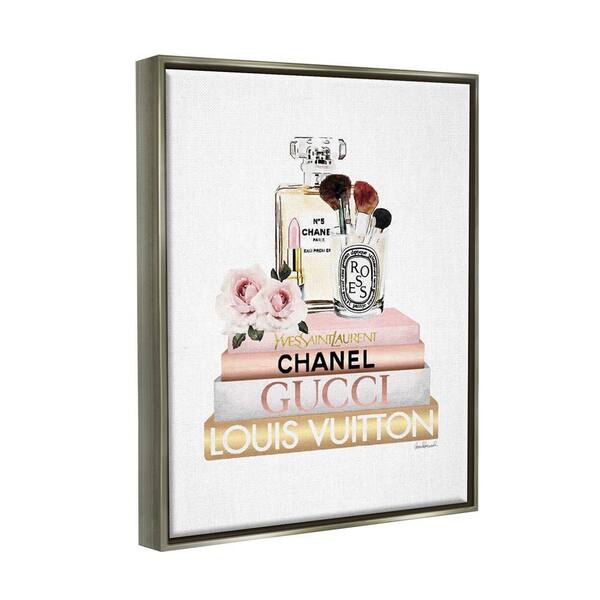Stupell Industries Fashion Essentials with Iconic Glam Brands Graphic Art White Framed Art Print Wall Art, 11x14, by Amanda Greenwood