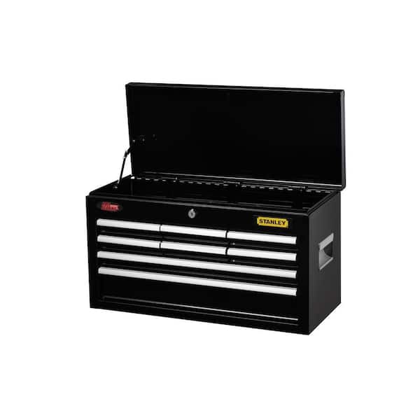 Stanley 24 in. 8-Drawer Top Chest in Black