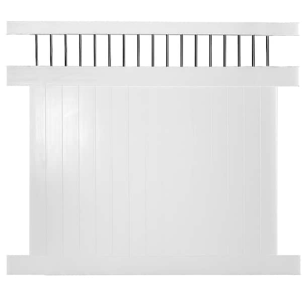 Bradford 6 ft. H x 6 ft. W White Vinyl Privacy Panel Kit