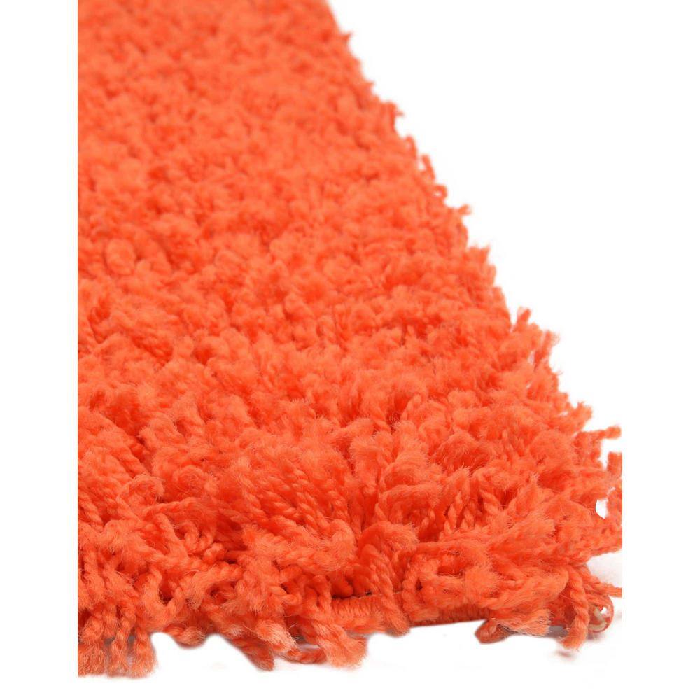 Lavish Tiger Orange Solid Shag 5'x8' Easy-Care Rug