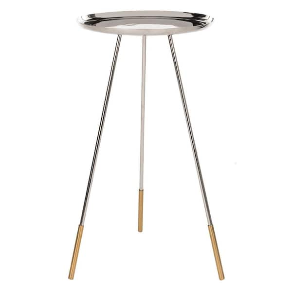 SAFAVIEH Calix Nickle/Gold Side Table