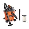 RIDGID 16 Gal. 5.0 Peak HP NXT Shop Vacuum Wet Dry Vac with General Debris Filter, Locking Hose and Attachments HD1640 HD1640