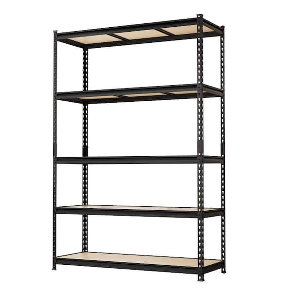 Heavy Duty 48x18x72in.5-Tier Metal Garage Shelving Unit,Adjustable Boltless Steel Storage Rack