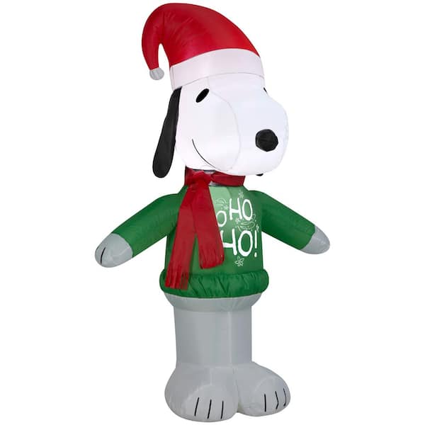 42 in. Inflatable Air blown Snoopy with Ho Ho Ho Sweater
