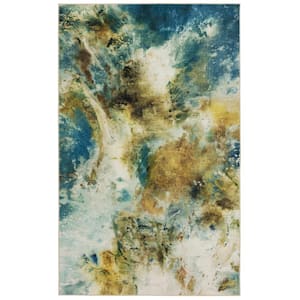 Shoreline Water 5 ft. x 8 ft. Abstract Area Rug