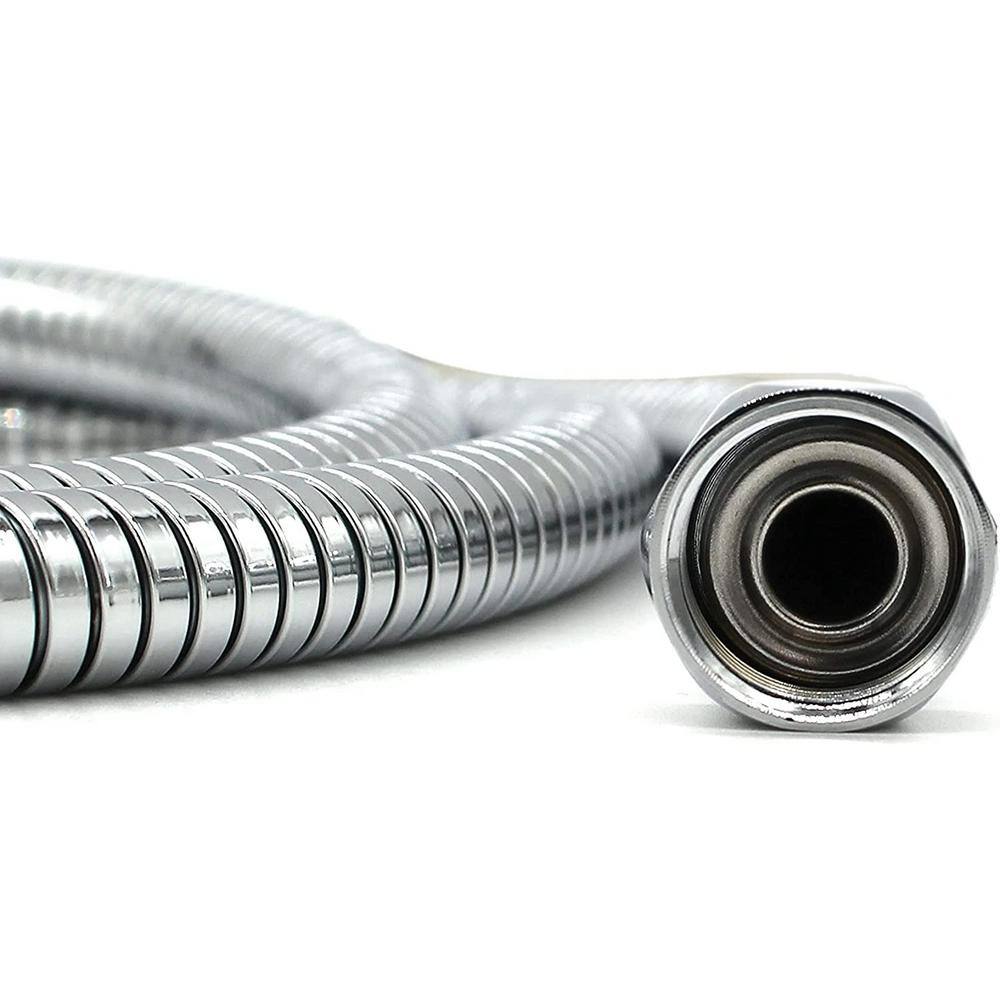 60" to 82" Polished Chrome Extendable Handheld Shower Hose