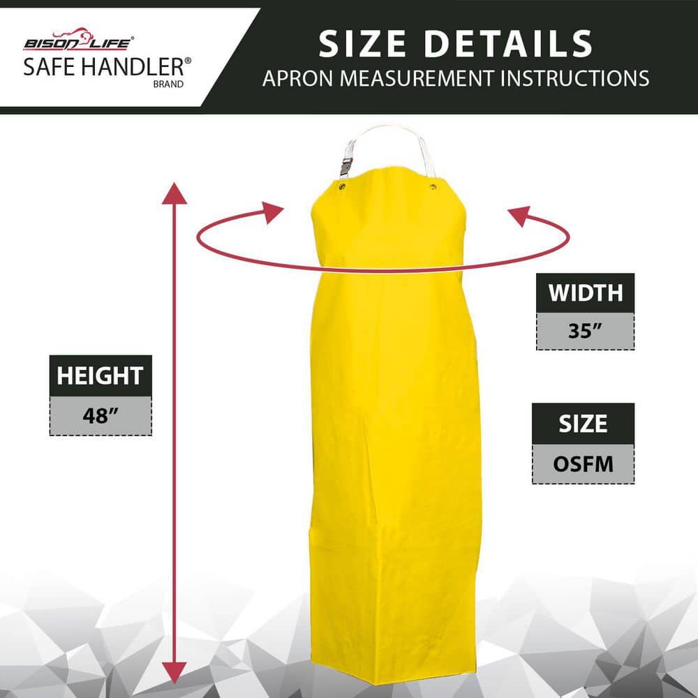 Yellow Heavy Duty Nitrile Industrial Bib Apron