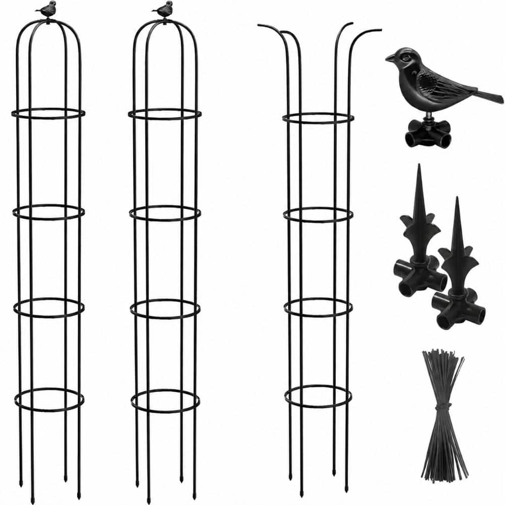 6.2 ft Metal Obelisk Trellis for Climbing Plants with Heavy-Duty PE-Coated Pipes for Clematis Jasmine Vine Outdoor price history on PriceWatchPro