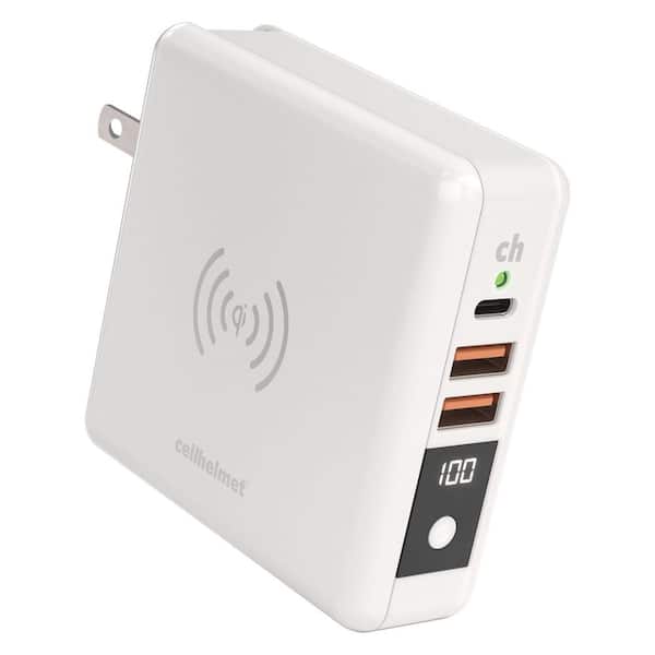 cellhelmet Multi-Charge Pro 8,000 mAh Power Bank and Qi Wireless Charger  with 1 USB-C and 2 USB Outputs CHQi-ALL - The Home Depot
