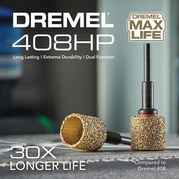 Flyvningen Sygdom behandle Dremel Max Life 60 Grit Carbide Rotary Sanding Drum 408HP - The Home Depot