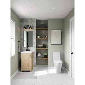 Brindle 18.5 in. W x 16.25 in. D x 33.8 in. H Single Sink Bath Vanity in Sandstone with White Cultured Marble Top