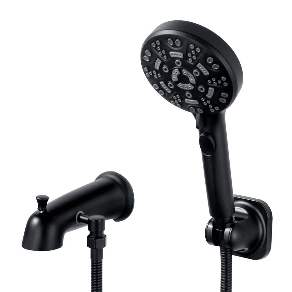 Bath Accessory Set, Tub Spout with Diverter, 8 Settings Handheld Shower in Matte Black price history on PriceWatchPro