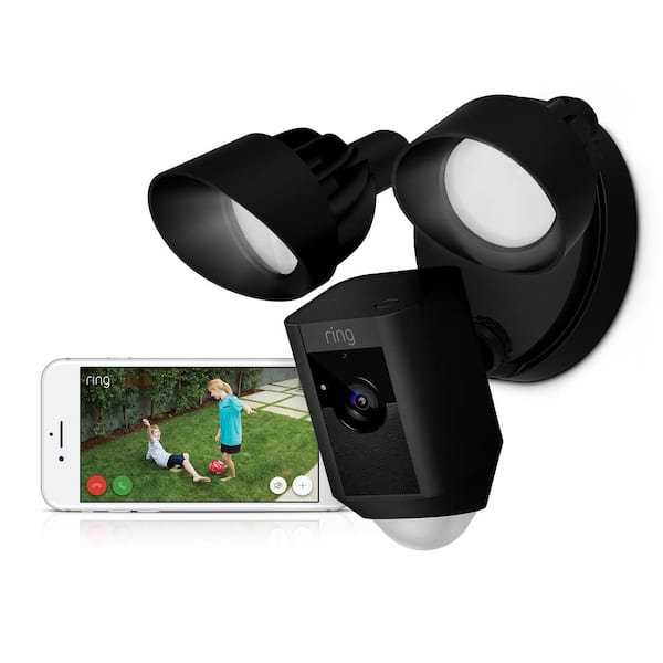 Ring Wired Video Doorbell Pro with Chime Pro and Floodlight Cam