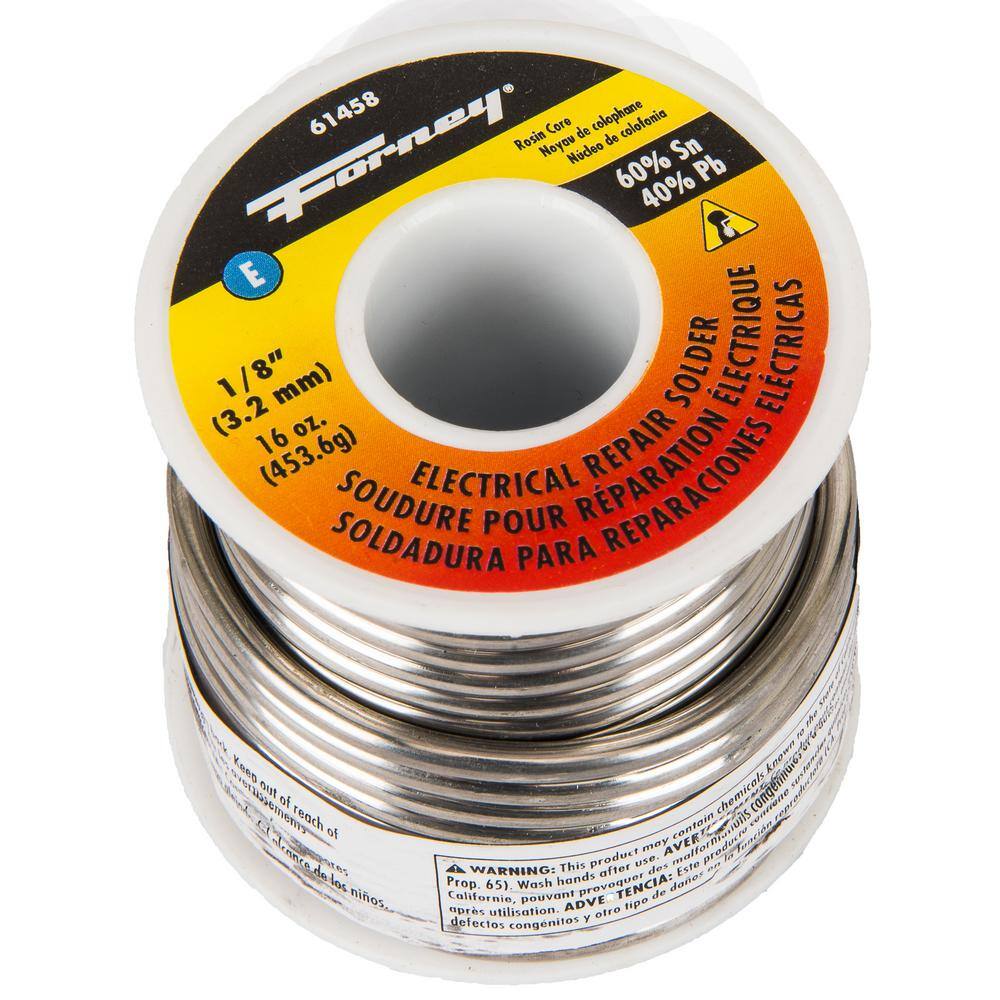Forney Lead-Free Rosin Core Solder - 1/32 Inch Electrical Repair Solder With 96% Tin & 4% Silver