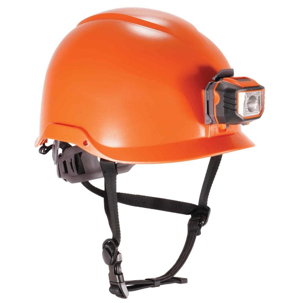Ergodyne Skullerz Orange LED Class E Safety Helmet Plus LED Light 8974LED -  The Home Depot