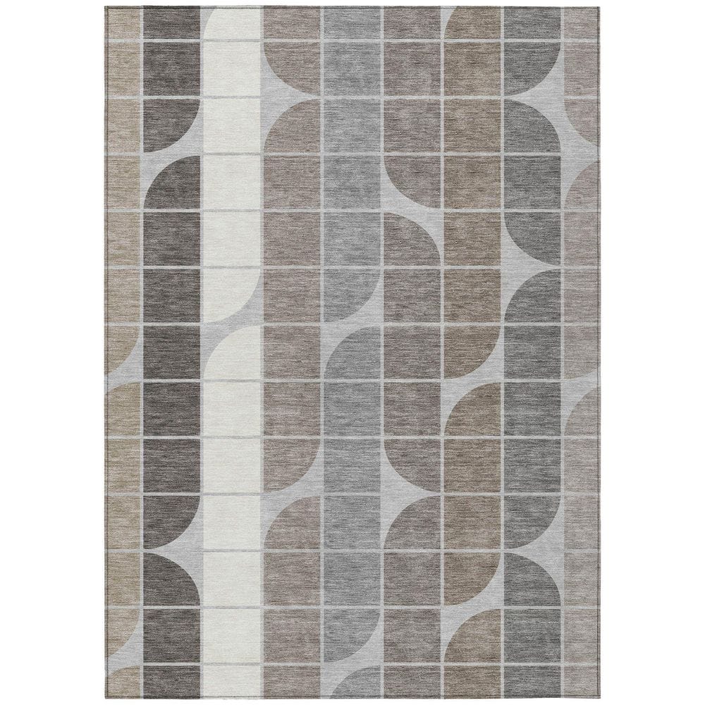 Chantille Machine Washable Indoor/Outdoor Abstract ACN2418 Silver 9 ft. x 12 ft. Area Rug price history on PriceWatchPro
