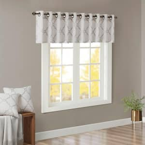 Westmont 18 in. L x 50 in. W in Ivory/Grey Polyester Light Filtering Valance