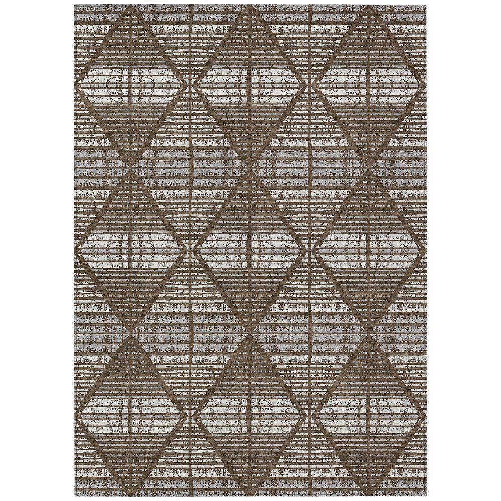 Chantille Machine Washable Indoor/Outdoor Abstract ACN2672 Chocolate 3 ft. x 5 ft. Area Rug price history on PriceWatchPro