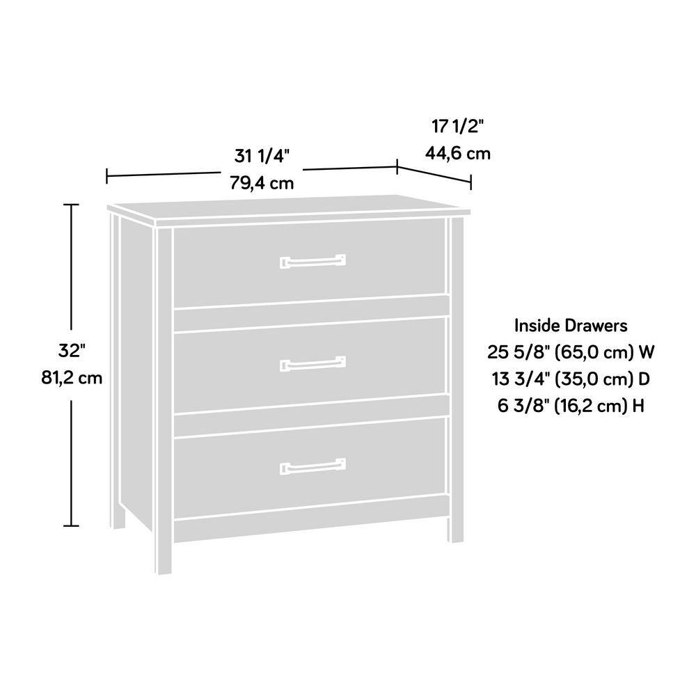 Sindoori Mango 3-Drawer Herringbone Chest with Metal Runners