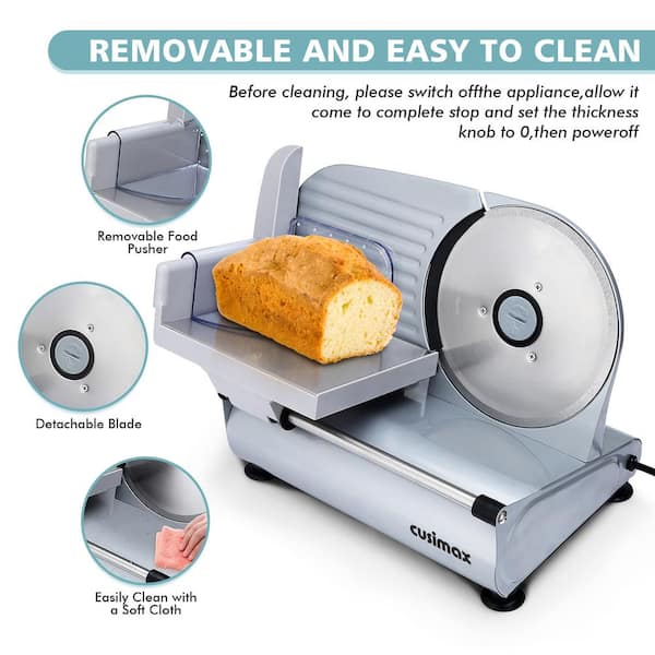 200 W 7.5 in. Silver Electric Meat Slicer 200 W 7.5 in. Silver Electric Meat Slicer