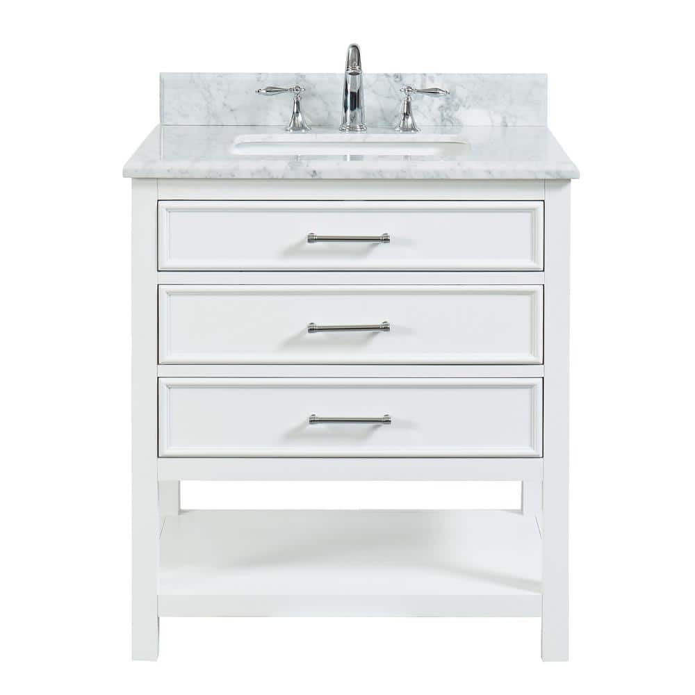 TILE & TOP Uptown 30 in. W x 22 in. D x 34.75 in. H Bath Vanity in Dove