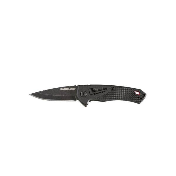 Milwaukee - 2.5 in. Hardline D2 Steel Smooth Blade Pocket Folding Knife