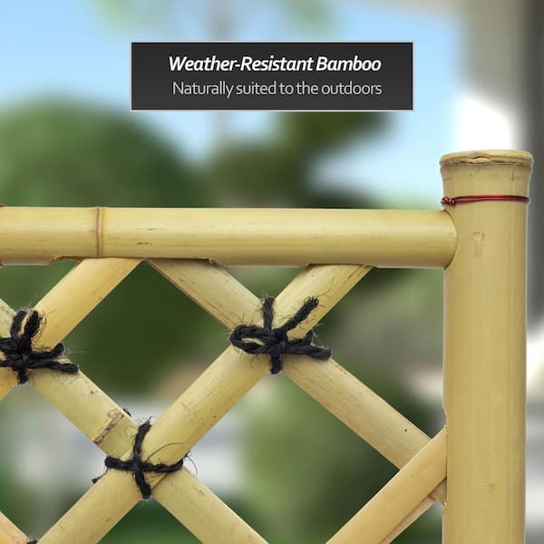 RED LANTERN Bamboo Garden Fence Hoshi Zen Panel - Natural WD20483