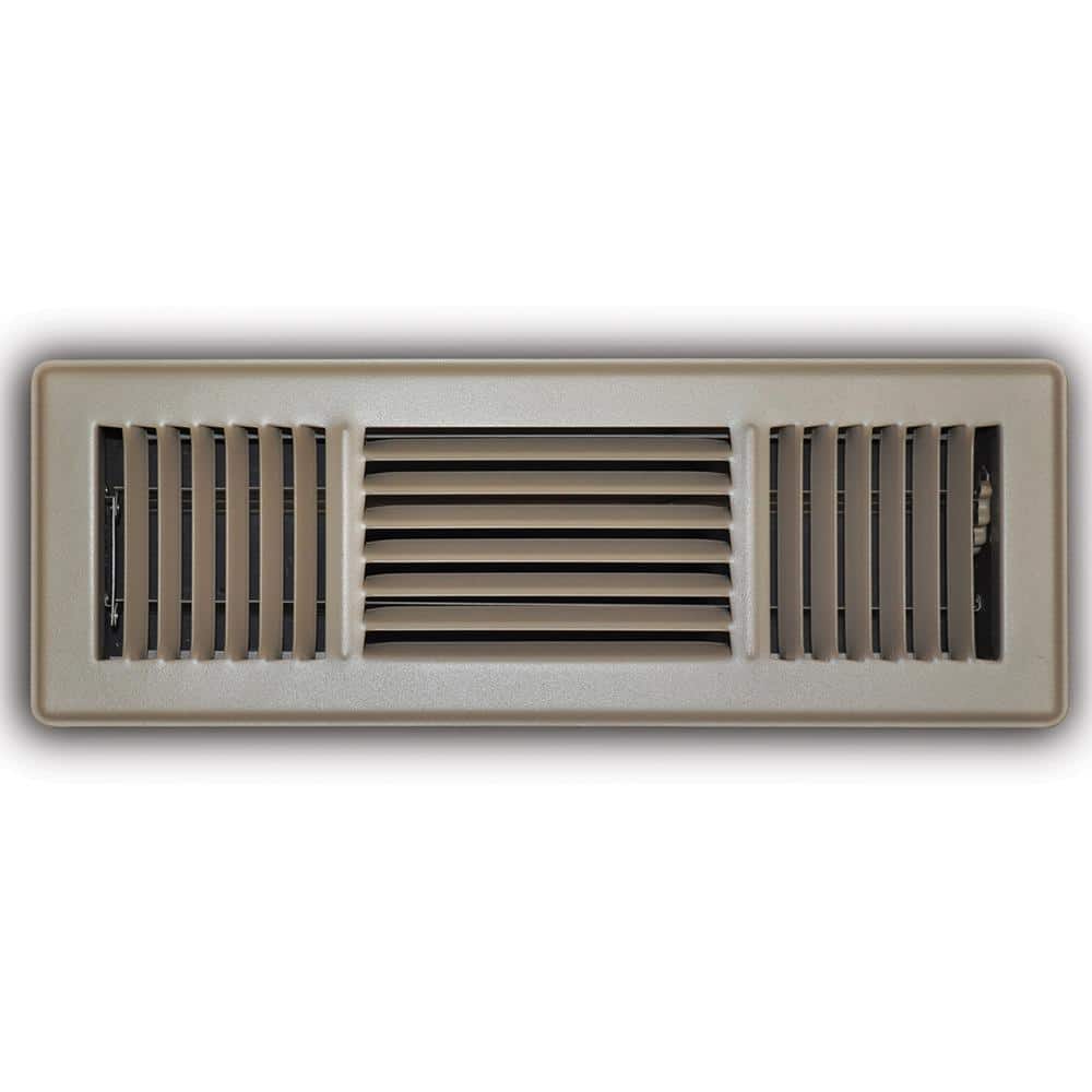 4 in. x 14 in. 3-Way Steel Floor Register in Brown price history on PriceWatchPro