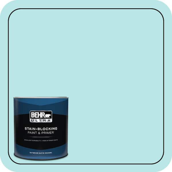 BEHR ULTRA 1 qt. #500A-2 Refreshing Pool Satin Enamel Exterior Paint & Primer