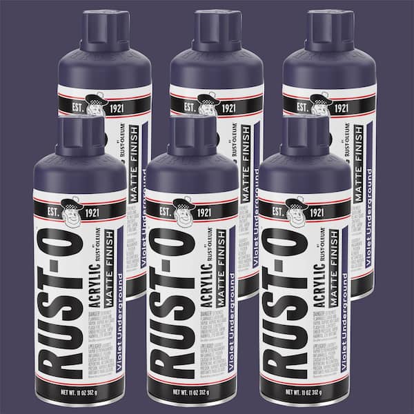 11 oz. Rust-O Matte Violet Underground Spray Paint (Case of 6)