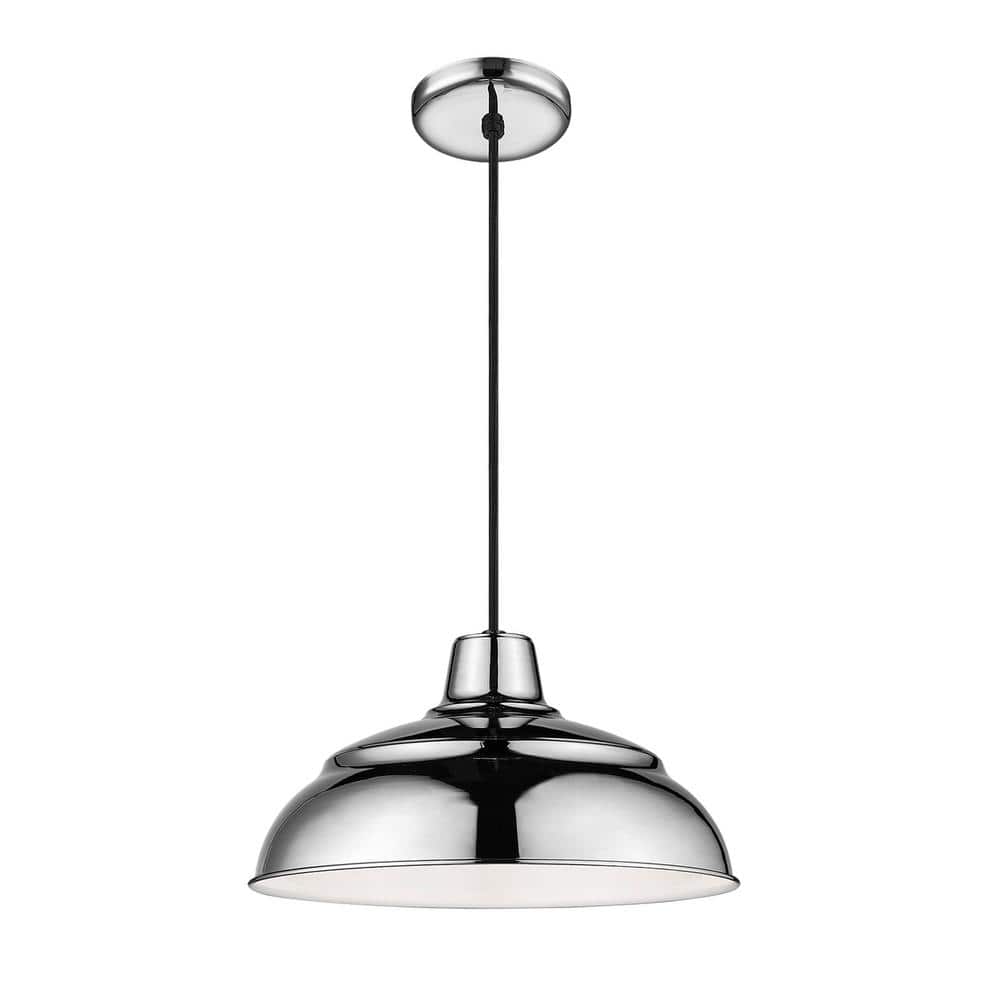 15 in. 1-Light Polished Nickel Warehouse/Cord Hung price history on PriceWatchPro