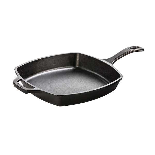 10.5 in. Cast Iron Skillet in Black
