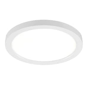 Flexinstall Disk 10 in. White Indoor Integrated LED Recessed Ceiling Light with 5CCT Plus DuoBright