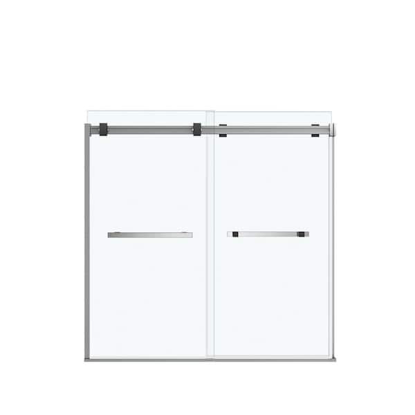 MAAX Duel 56-59 x 55 ½ x 59 in. 8 mm Frameless Tub Door for Alcove
