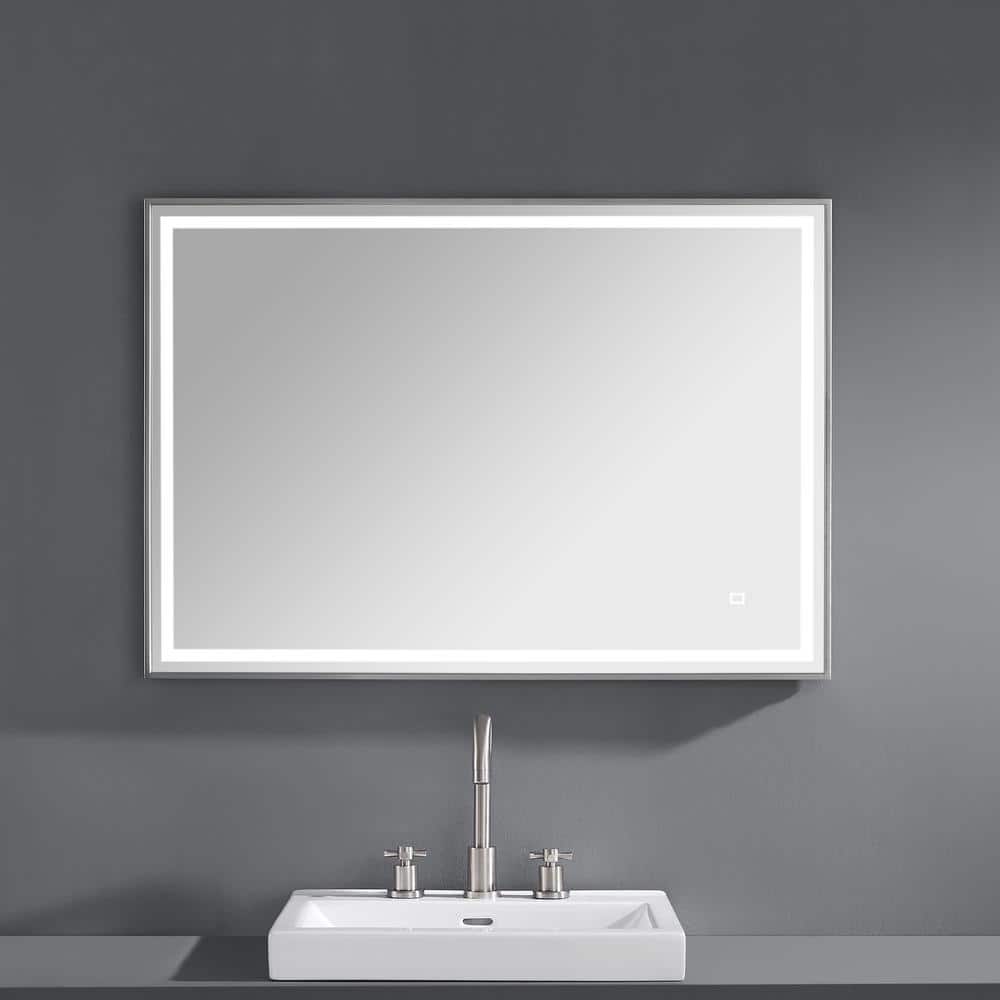 Rectangular Stainless Steel LED Bathroom Vanity Mirror