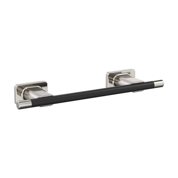 Esquire 9 in. Wall Mounted Towel Bar in Polished Nickel/Black Bronze