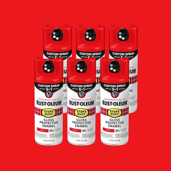 12 oz. Custom Spray 5-in-1 Gloss Cherry Spray Paint (Case of 6)