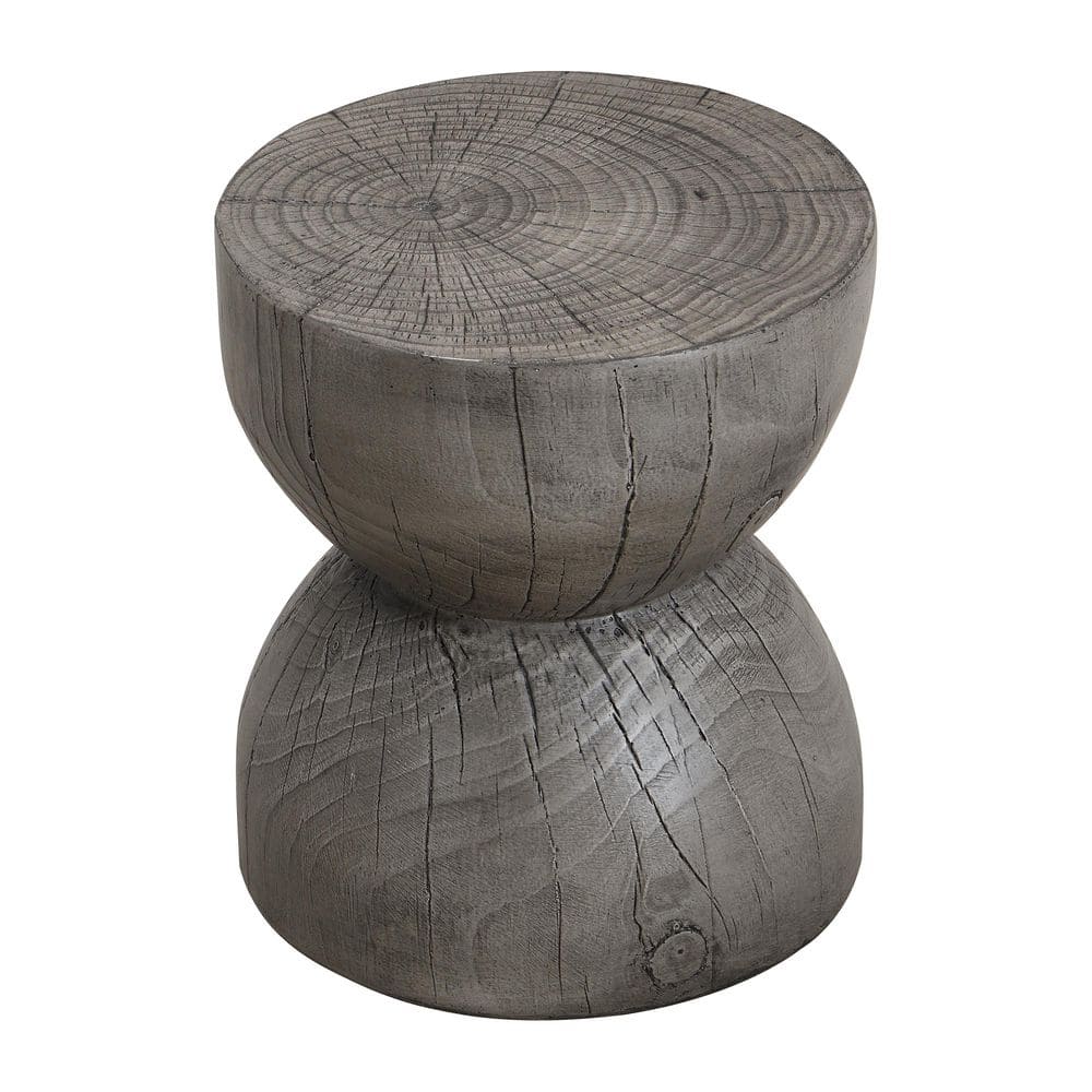 Delrix 14.49 in. Gray Indoor/Outdoor Round MGO Concrete Patio Sculptural Side Table price history on PriceWatchPro