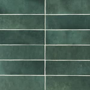 Cloe Rectangle Glossy Green 2 in. x 8 in. Ceramic Wall Tile (10.64 sq. ft./Case)