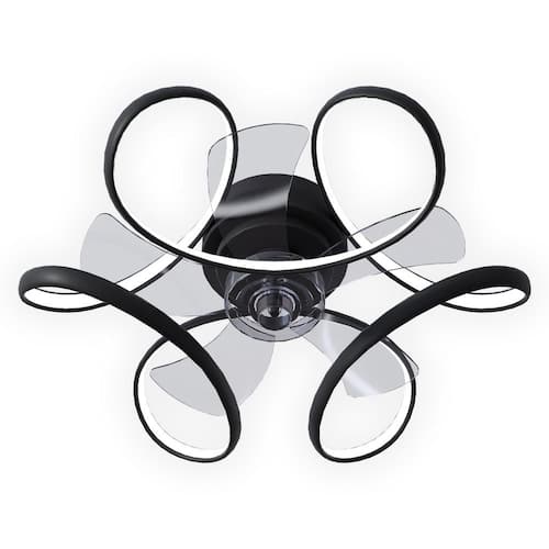 19.7 in. Petal-Shaped Recessed Led Fan Light, Cool White-Natural-Warm White, App and Handheld Remote, 6 Speeds, Timer Ceiling Fans