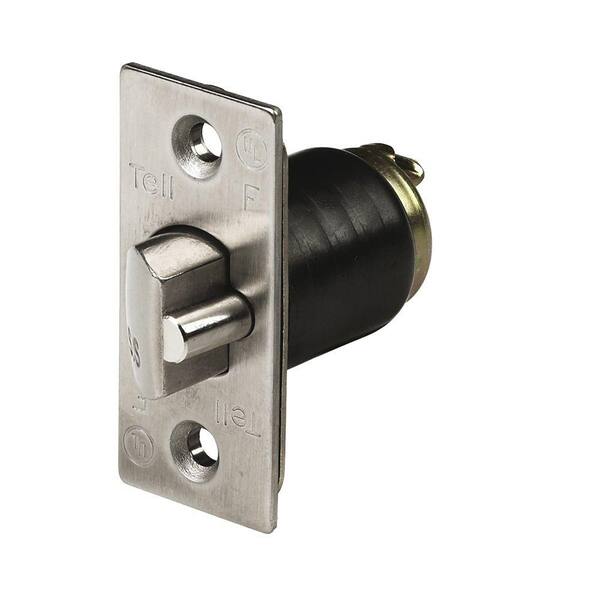 Tell 2-3/8 in. Satin Stainless Steel Unguarded Cylindrical Latch