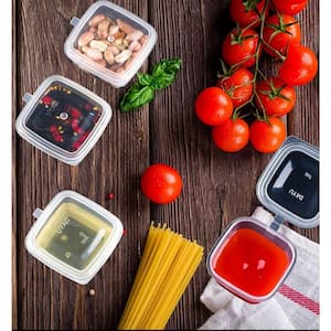 Clear Plastic 2 oz. Souffle Cups Leak Proof Disposable Food Storage Sauce Cup with Hinged Lids 100-Piece Pack