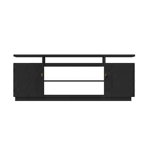 Black Multifunctional TV Stand Fits TVs up to 70 to 80 in.