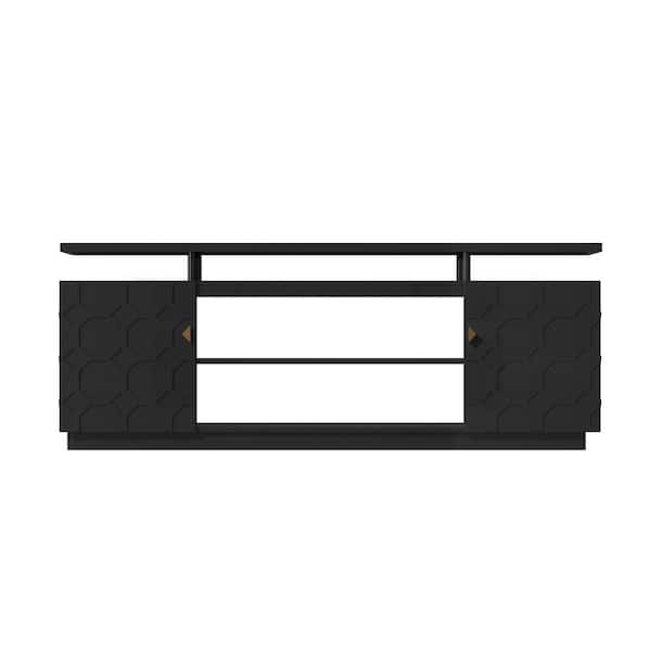 Boyel Living Black Multifunctional TV Stand Fits TVs up to 70 to 80 in.