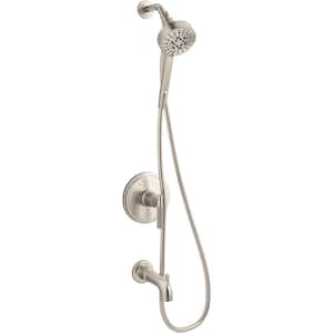 Torrington Single Handle 3-Spray Tub and Shower Faucet 1.75 GPM in. Vibrant Brushed Nickel (Valve Included)