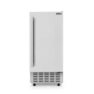 15 in. 66 lbs. Undercounter Nugget Ice Maker in Stainless Steel